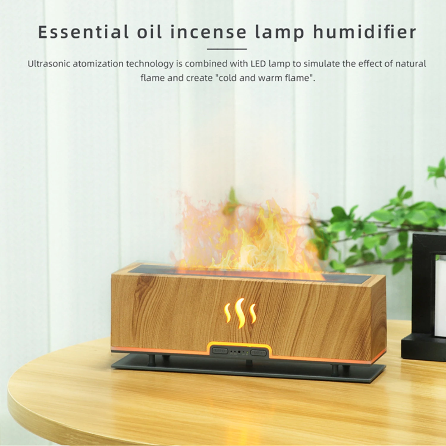 Experience Aesthetic Two-Color Flame Aromatherapy Humidifier - Enhance Your Air Humidification Style and Aromatherapy with this