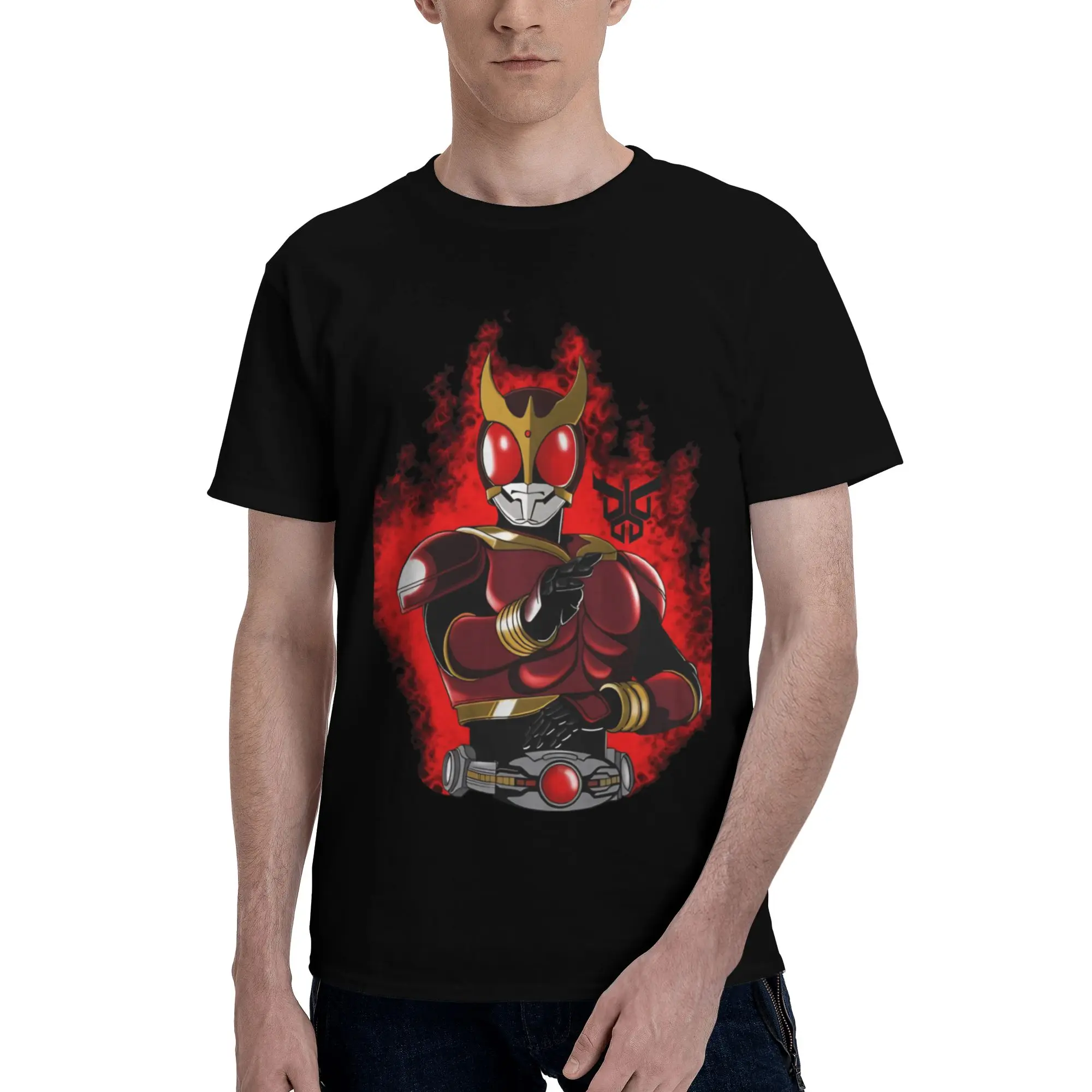 Masked Rider Kuuga Men's T Shirts Kamen Rider Humorous Tees Short Sleeve Round Neck Cotton Birthday Gift Tops T-Shirt