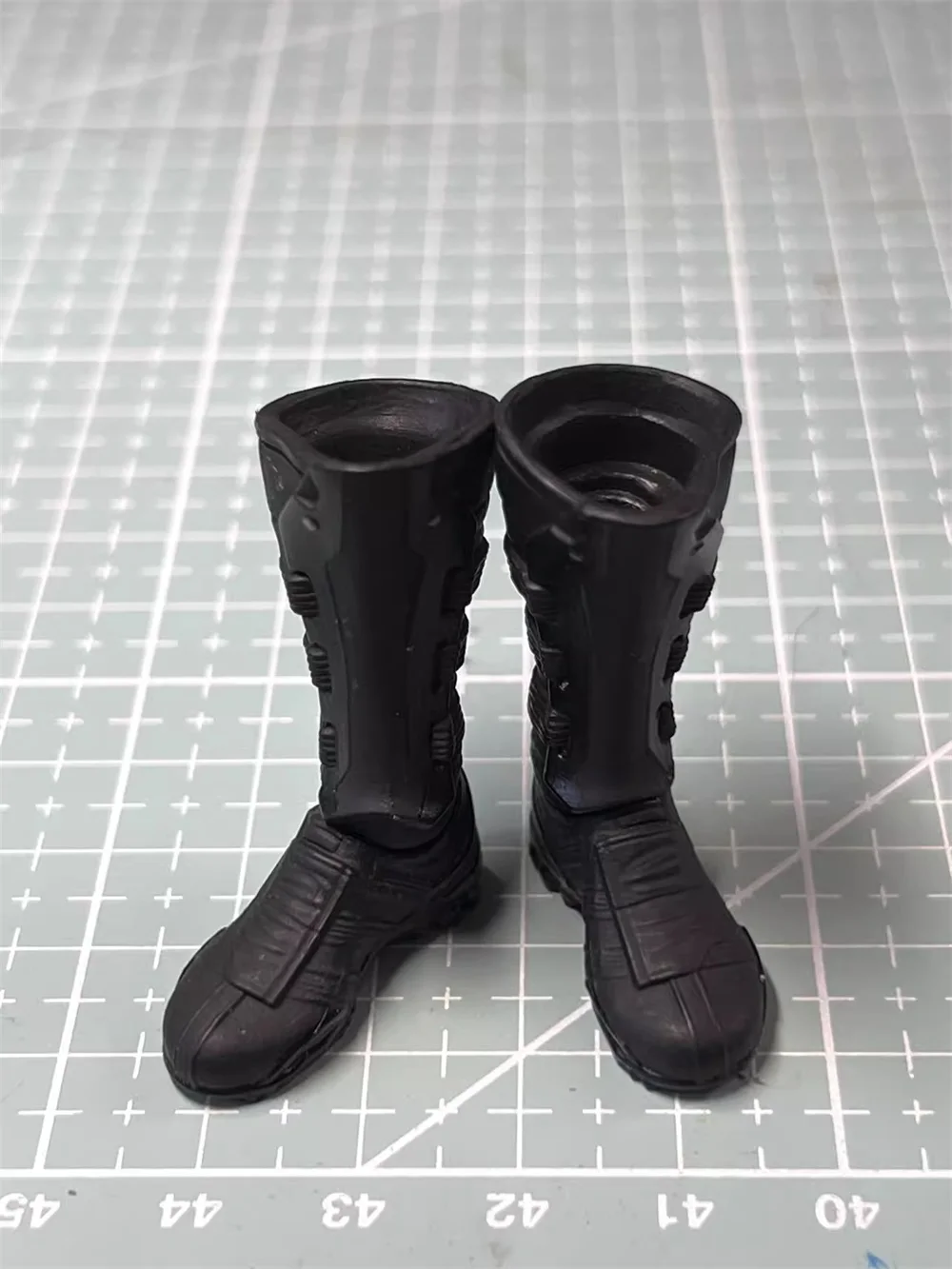 Sapato preto sólido e botas para Action Figure, Acessórios Material PVC, 6 "Action Figure, Componente Cena DIY, ATOYS Snake Doll, Hot Sales, 1 Pc, 12 °