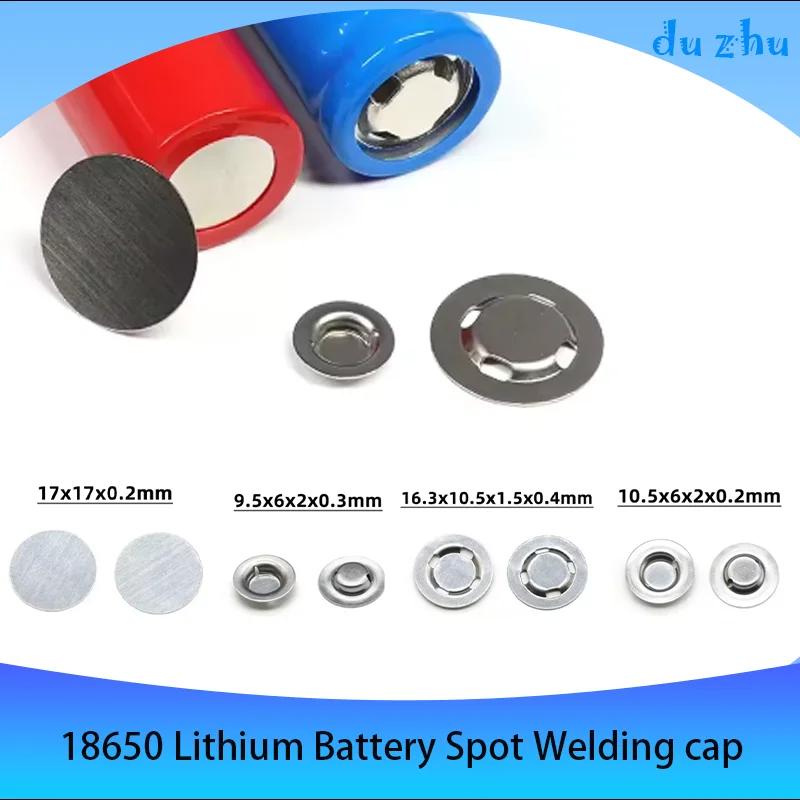 

18650 Battery Accessories Spot Welded Stainless Steel Positive Electrode Cap And Negative Plate for Battery Maintenance