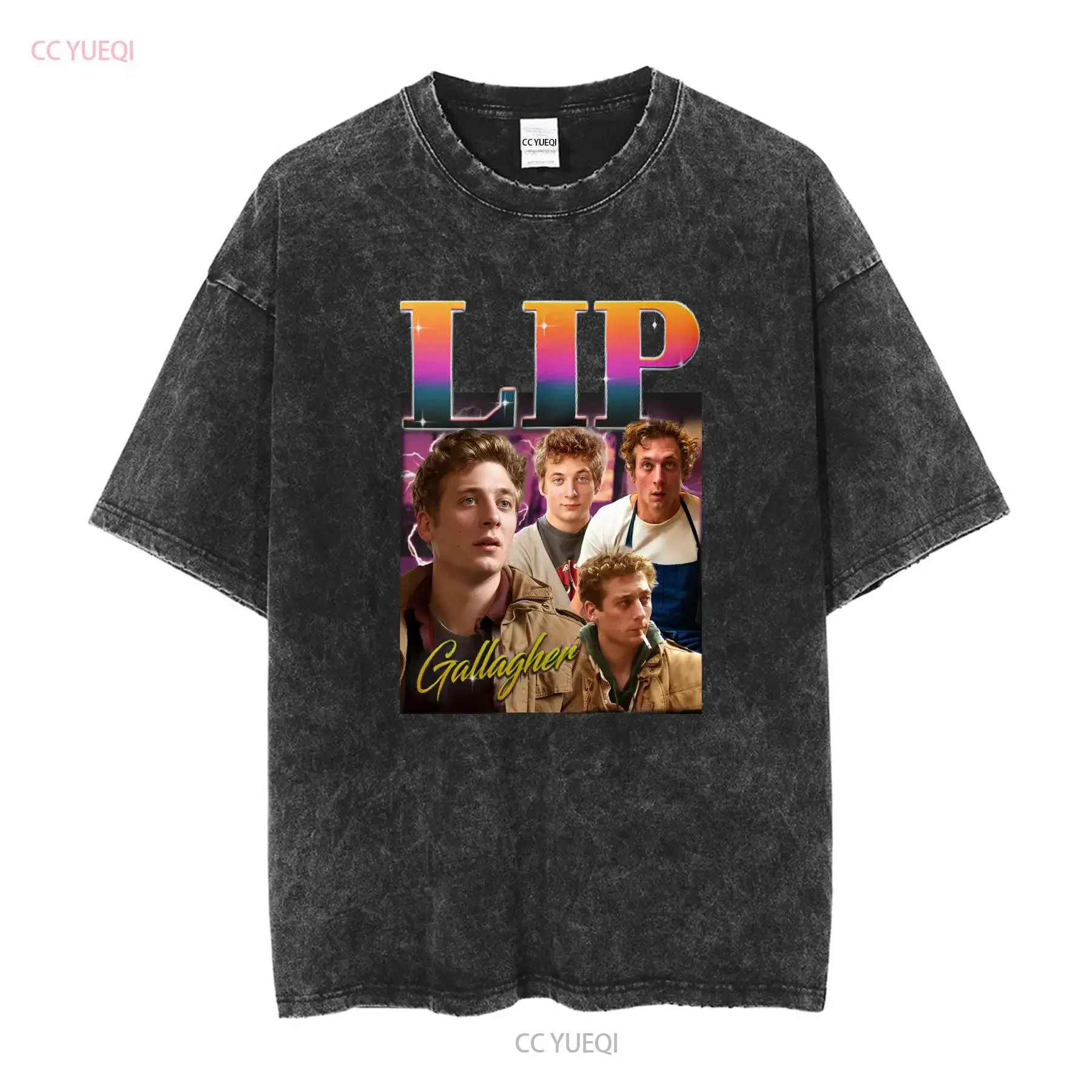 Lip Gallagher T Shirt jeremy allen white poster sweaT long or short sleeves vintage Washed Top For Everyday Wear homme Soft