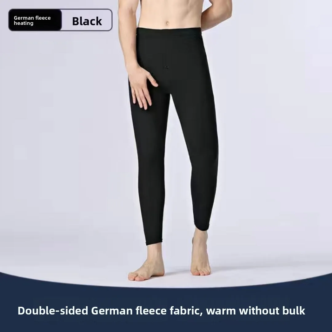 

Утепленные хлопковые брюки на флисовой подкладке, модные теплые мужские осенние брюки, повседневные зимние брюки, базовый слой, нижнее белье, длинные брюки для бизнеса