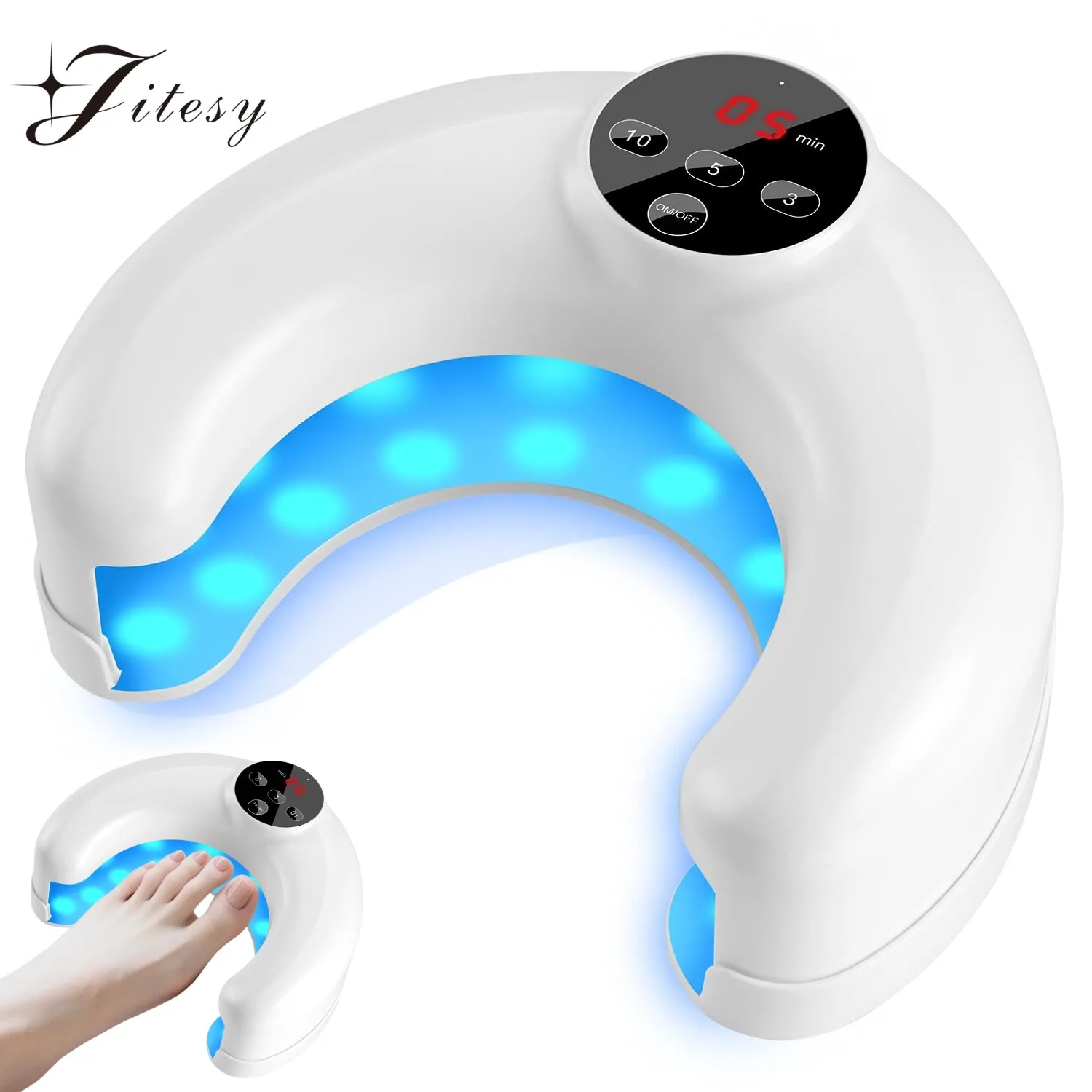 45W Nail Fungus Treatment Wireless Ingrown Toenail Treatment Device 14*470NM+8*910NM Wavelength Personal Health Care Foot Care