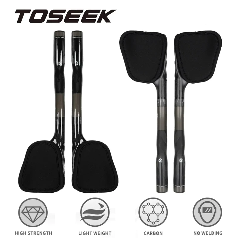 TOSEEK Bicycle TT Handlebar Carbon Fiber Ultralight Road Bike Handlebar 340mm Racing Cycling Extended Handle Bar Rest Bar