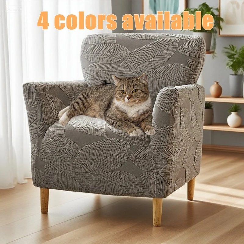 

Stretch Jacquard Club Armchair Cover Washable Tub Chair Slipcover Relax Single Chair Case for Coffee Bar Living Room Office