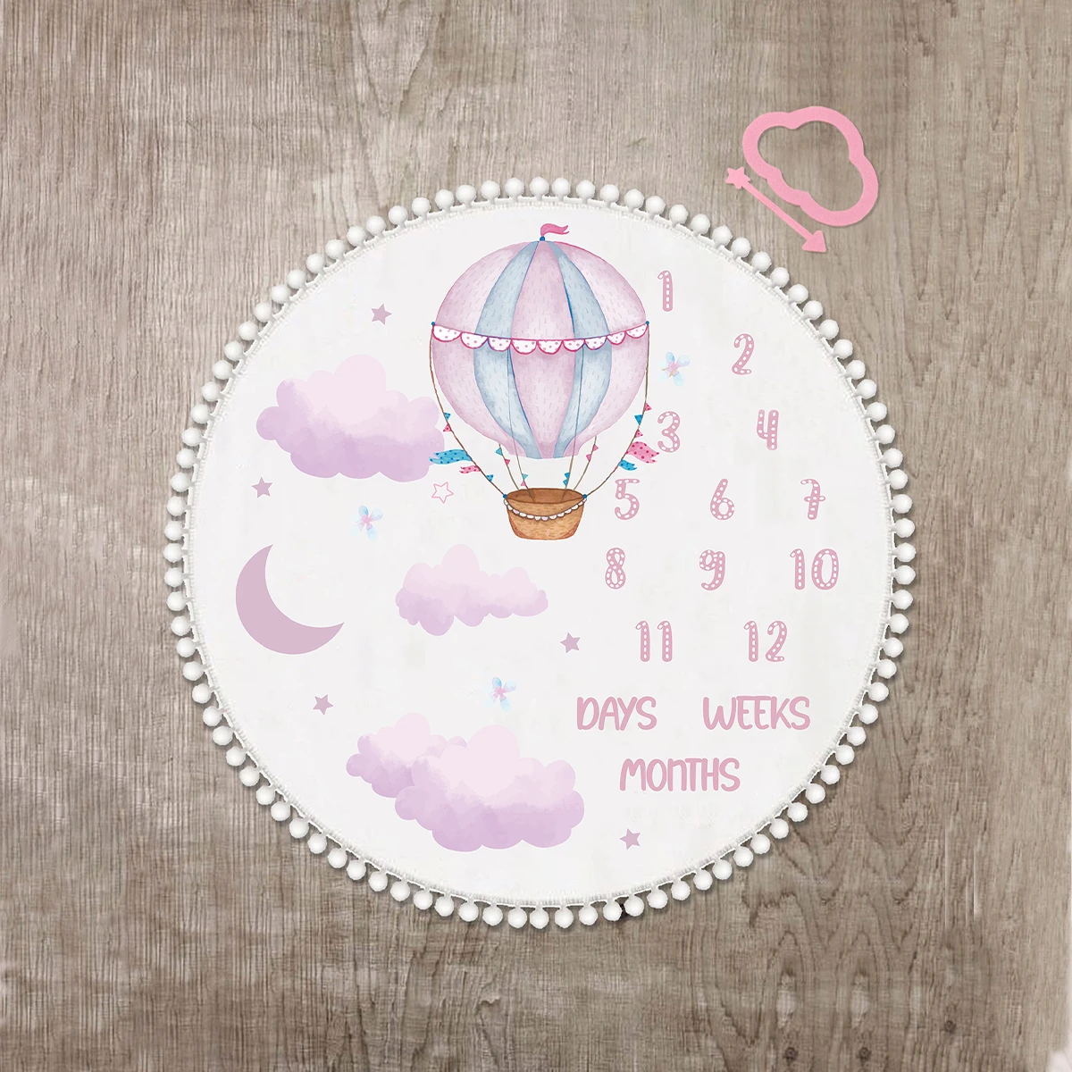 Flannel Month Milestone Blanket Baby First Year Calendar Monthly Growth Chart Shower Gift Newborn Photography  Backdrop