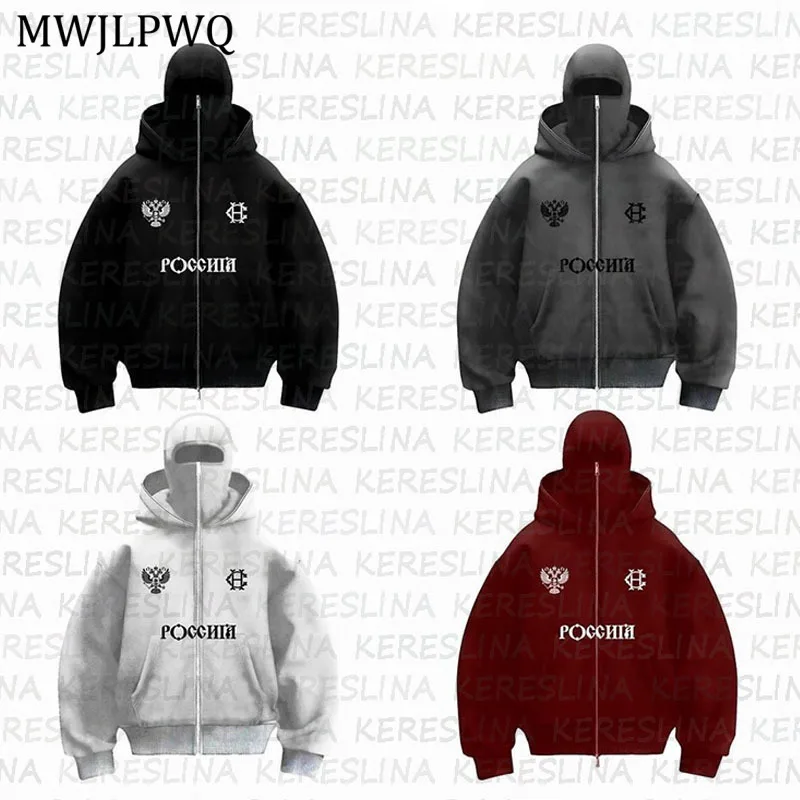 

MWJLPWQ Double Hood Niched Design Letter Hooded Sweatshirt Male Y2K 2025 Autumn Winter Street Unisex Loose Trendy Tops 11019