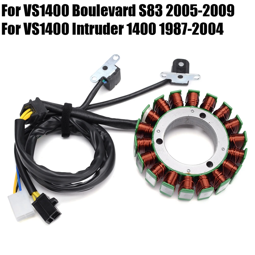 Stator Coil For Suzuki VS1400 Intruder 1400 1987-2004 VS1400 Boulevard S83 2005-2009 32101-38B02-000 VS 1400