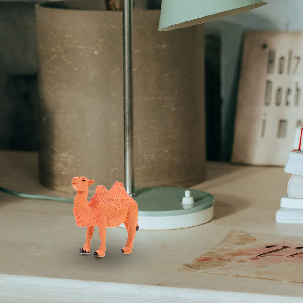 8Pcs Camel Ornaments PVC Small Realistic Decoration Table Cabinet Garden Bedroom Living Room Unique Tiny Camel Statues Scene