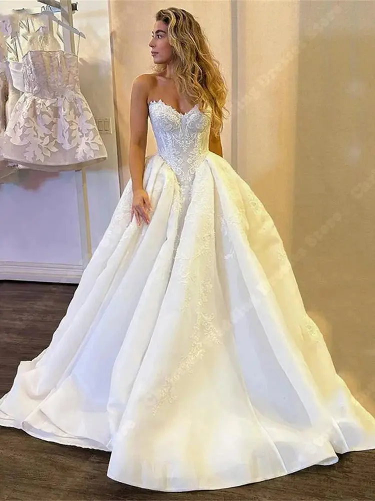 Sexy Sleeveless Bohemian Wedding Dresses For Women Newest Decals Bridal Gowns 2024 Elegant Mopping Length Lady Vestidos De Novia