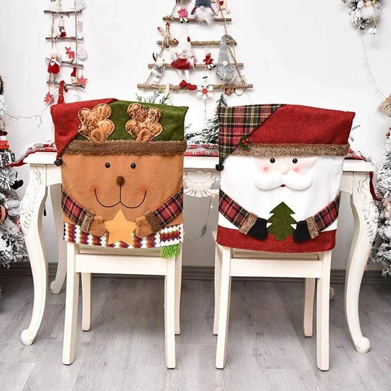 Christmas Decorative Chair Set, Stool Set, New Toy Chair Cover, Decorative Decoration, Home Furnishings