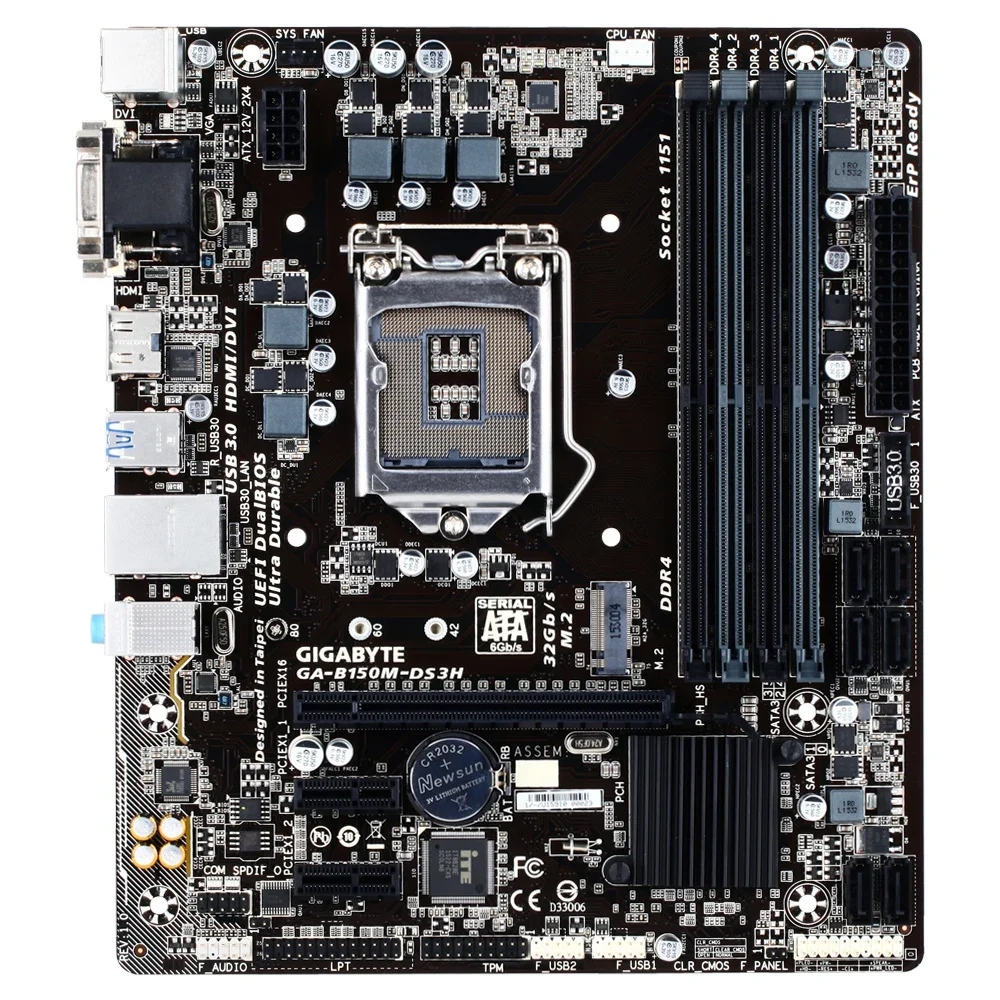 Gigabyte B150M DS3H Desktop DDR4 Motherboard B150M B150 Socket LGA 1151 USB3.0  Motherboard