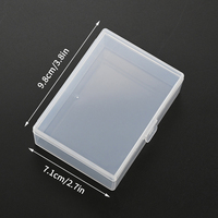 Practical Plastic Card Storage Box Photocards Small Card Storage Box Dustproof Desk Organizer Box Classification Box Stationery