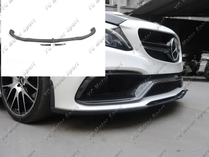 Autozubehör Carbonfaser PSM Style Frontlippe 3-teilig passend für 2015-2016 MB W205 C63 Coupé Front-Unterspoiler