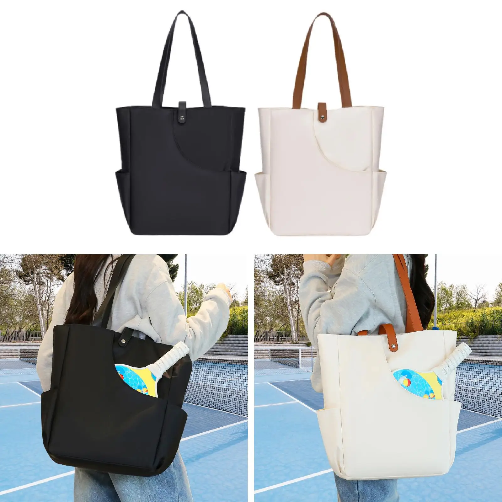 Pickleball Bag for Men Women Waterproof Lightweight Large with Paddle Pocket
