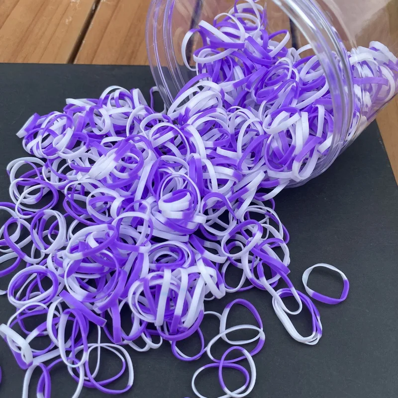 About 800Pcs/Bottle Baby Hair Gum Ponytail Thick Disposable Rubber Bands Children Hair Ties For Kid Girls Elastic Hair Accessory