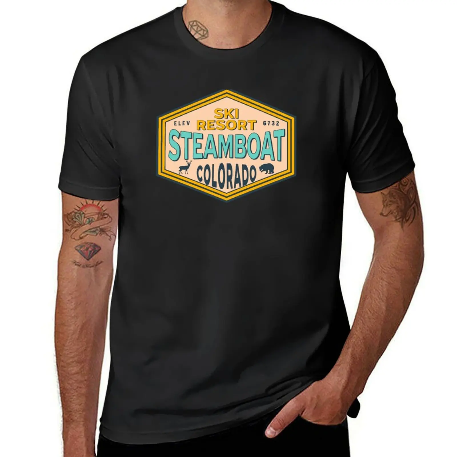 Steamboat springs - Colorado skiing resort T-Shirt new edition sublime mens cotton t shirts