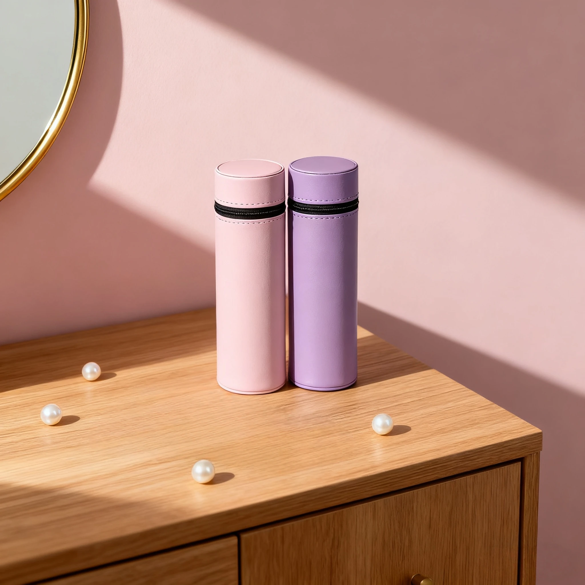 Conjunto de pincéis de maquiagem de luxo saco de viagem de pele de bezerro edição limitada blush escova de base de dupla utilização escova de sombra de cabeça dupla