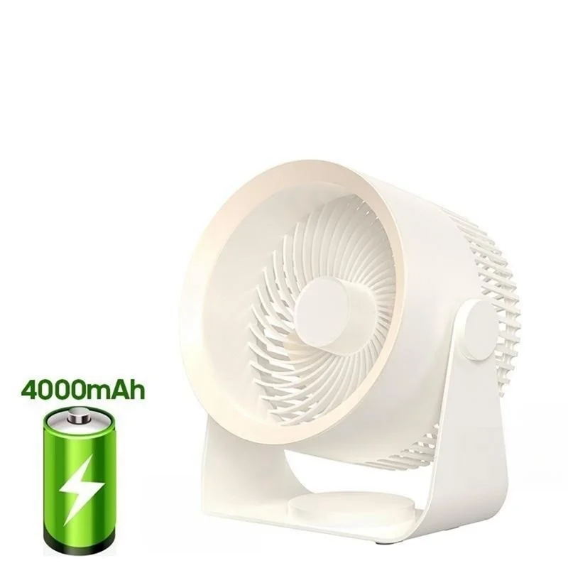 Table Fan, Rechargeable Fan, Portable Air Circulator Fan, Quiet Ventilator, Desktop Wall Ceiling Fan Air Cooler