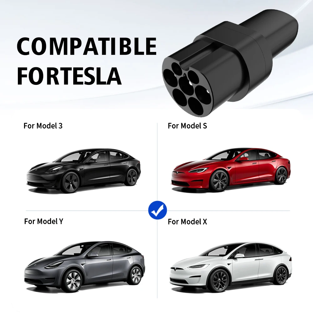 LONLINK EV Adaptor Type-2 EU To Tesla Plug EV Adapter Electric Cars Vehicle Charger Charging Connector Type2 To TESLA