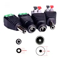 5/30pcs DC Power Jack Adapter Plug Connector DC Male and DC Female connector 2.1*5.5mm for 5050 3528 3014 LED Strip Light CCTV