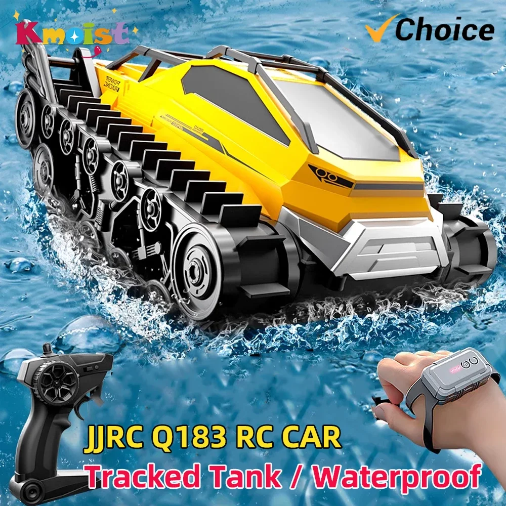 

Jjrc Q183 гусеничный танк-амфибия, мощный водонепроницаемый игрушечный автомобиль с дистанционным управлением, бронированный автомобиль, игрушки для мальчиков, Gitfs