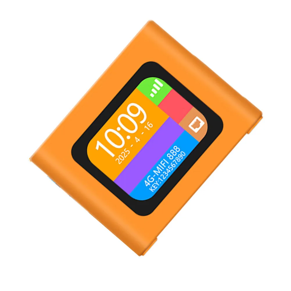 1 Pcs Portable 4G WiFi 6 Router: SIM Slot Enhanced Orange ABS Connectivity For RJ45 Port  Optional Battery Portable Accessories view 6