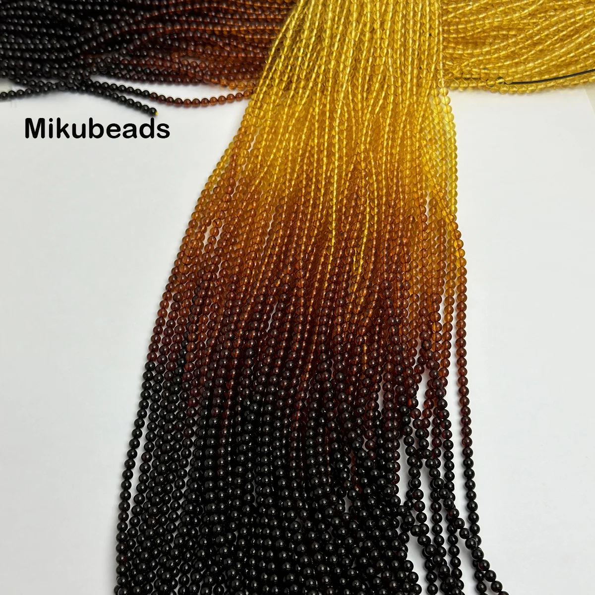 Wholesale Natural 4mm Baltic Sea Amber Smooth Round Loose Beads For Making Jewelry DIY Necklace Bracelet Accessories