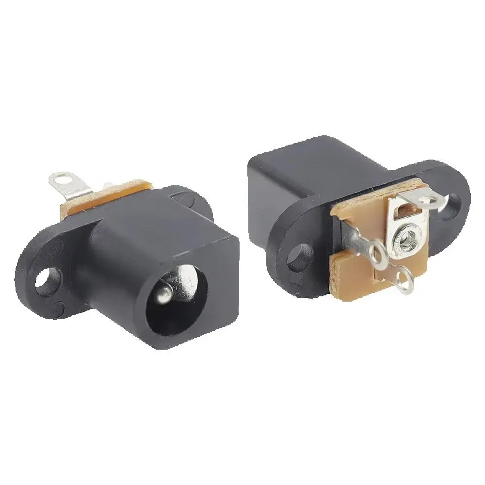 DC Jack DC-017 Vertical 3PN Plug-in DC Charging Head Interface 5.5*2.0/2.5 Round Needle 30V/0.3A DC Power Supply Base
