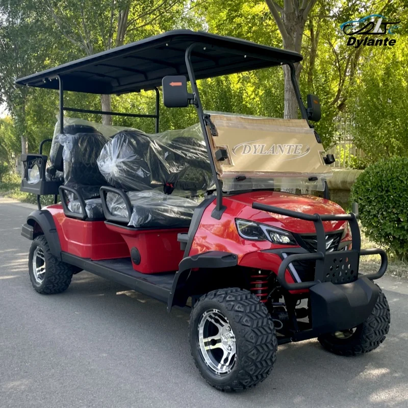 Nuovo 4 6 posti Autobus turistico Strada Legale Fuoristrada Veicolo elettrico Luce a LED Struttura a doppio braccio Carrello da golf