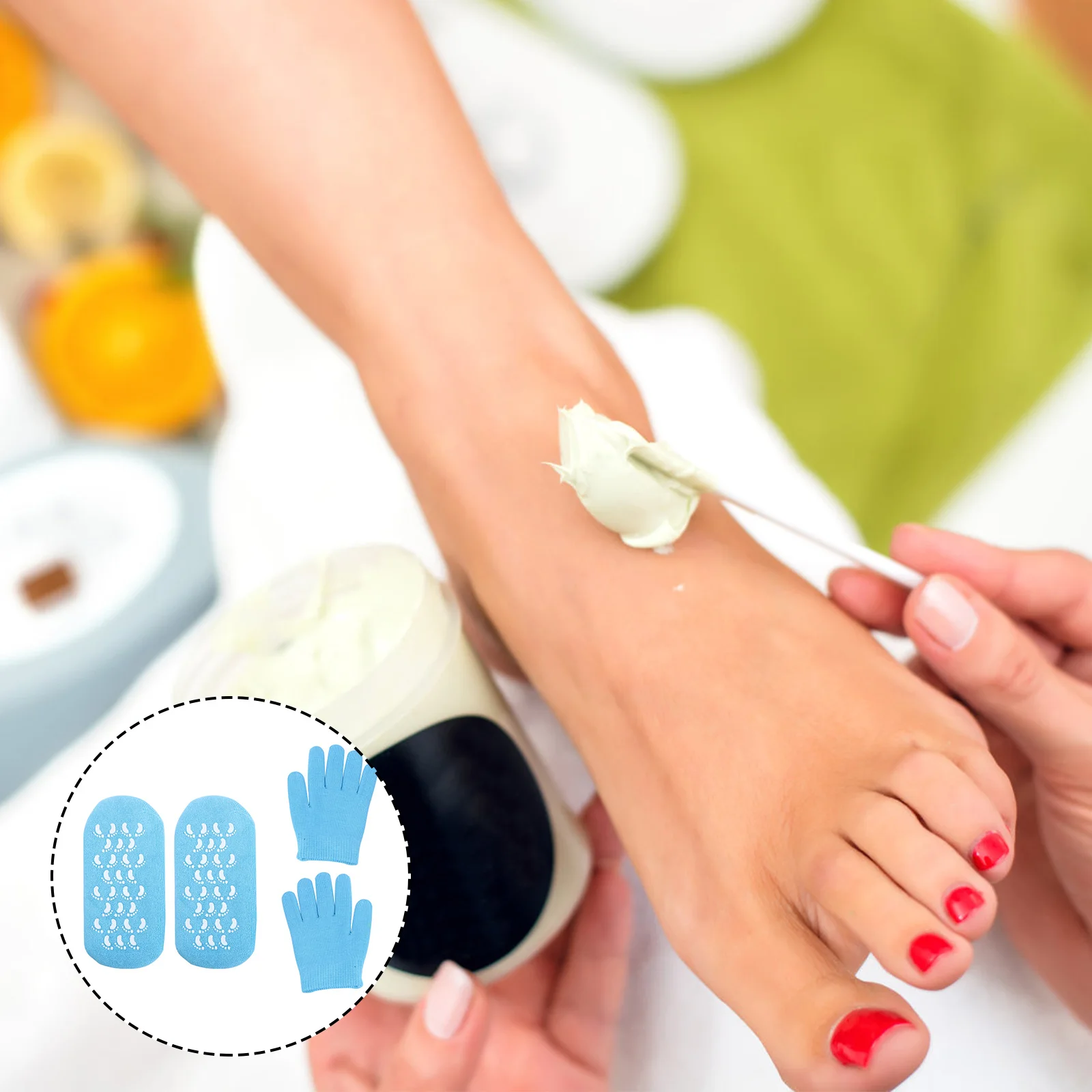 

Essential Oil Gel Gloves Spa Socks Moisture H Feet Softener Mineral Oils Jojoba Grape Olive Repair Dry