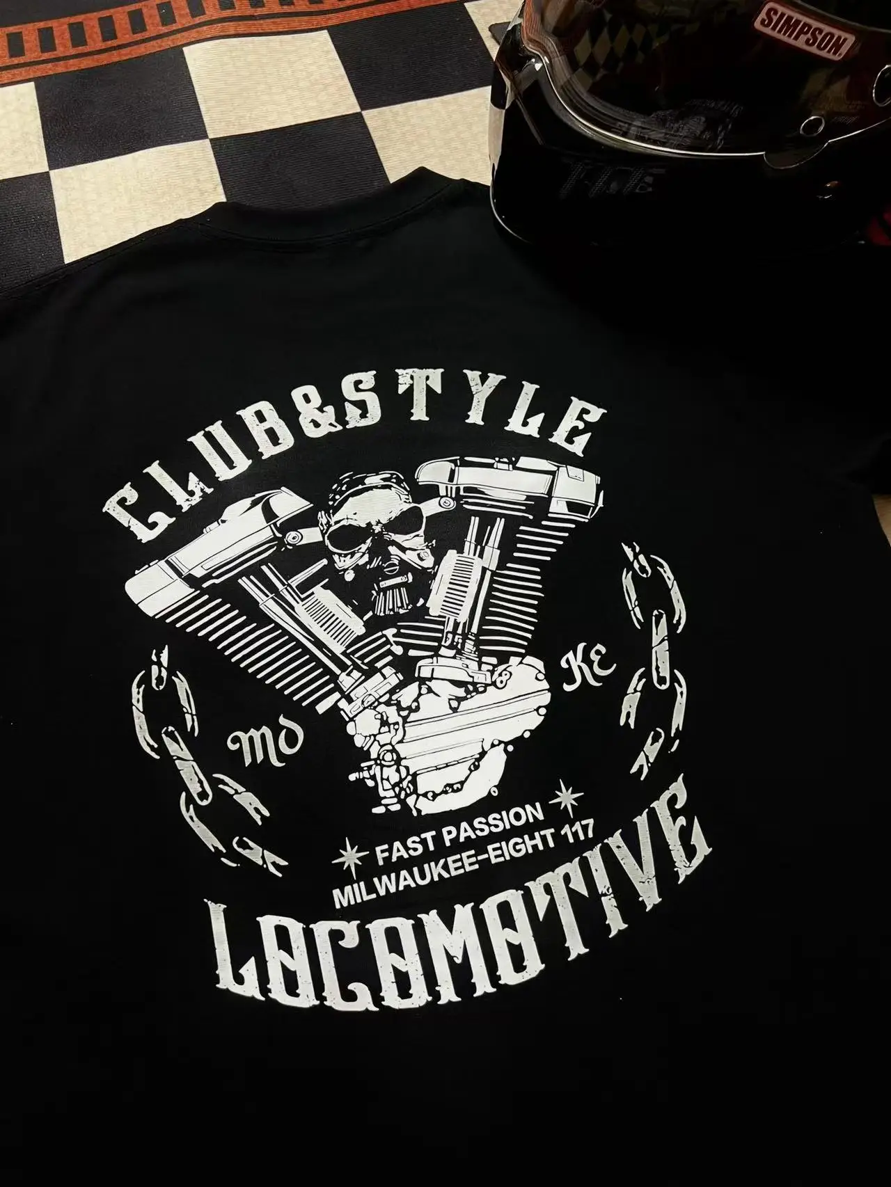 

Retro Motorcycle T-shirt Men's Summer Sweat-absorbing Breathable Top Pure Cotton Round Neck Short-sleeved Fashion Men's Clothing