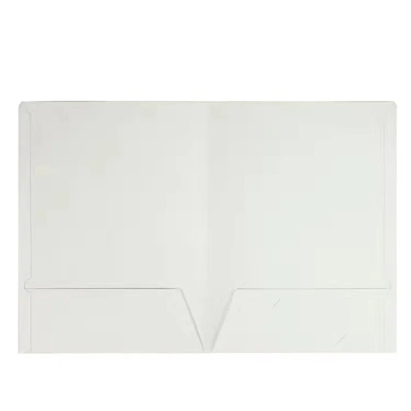 10pcs A4 Twin Pocket Folder Kraft Paper Office Project File Presentation Folder Document Holder Desk Organizer File Report Cover