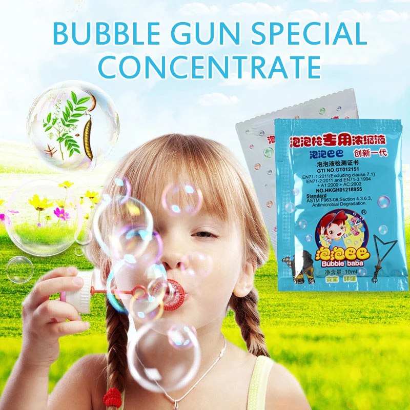 10pcs Water Soap Bubble Liquid Bubble Refills Toys Bubbles Water Concentrate Soap Materials 10ml For Bubbling Gun Refills Toy