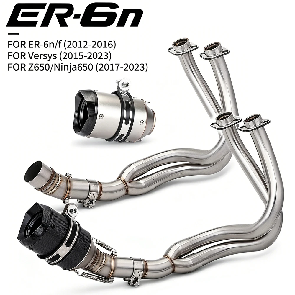 Motorcycle Exhaust Pipe Escape Refit High Quality Semi-Blue Front End Exhaust System Upgrade Kit