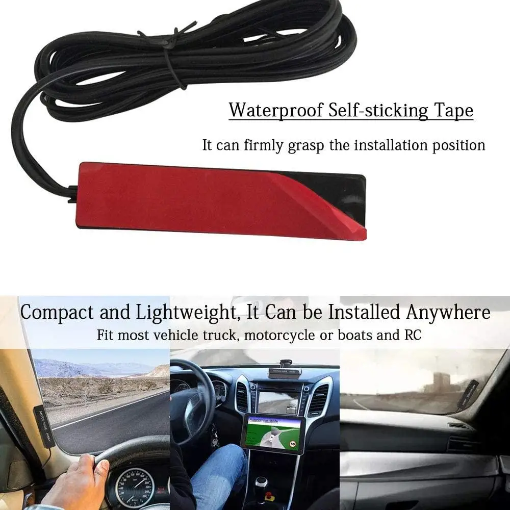 

1pc Plastic Universal Car Hidden Amplifying Antenna 12V Electronic FM/AM Radio Antenna For Automotive Electronics