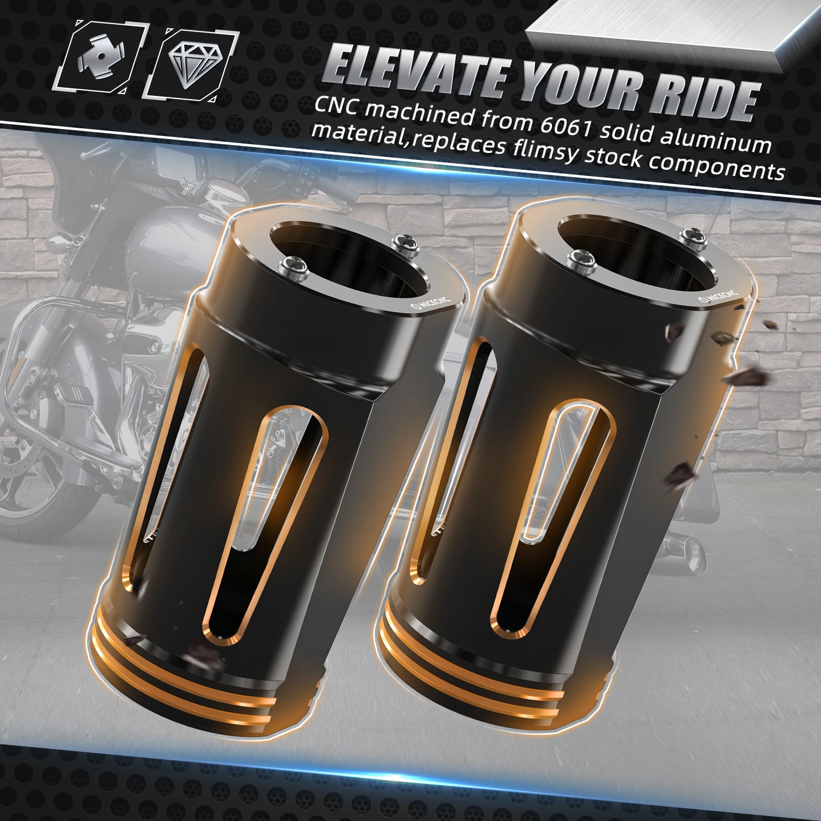 ل هارلي ستريت جلايد FLHX/خاص FLHXS NICECNC شوكة المنزلق يغطي الطريق الإنزلاق خاص FLTRXS 2015-2023 الترا المحدودة FLHTK