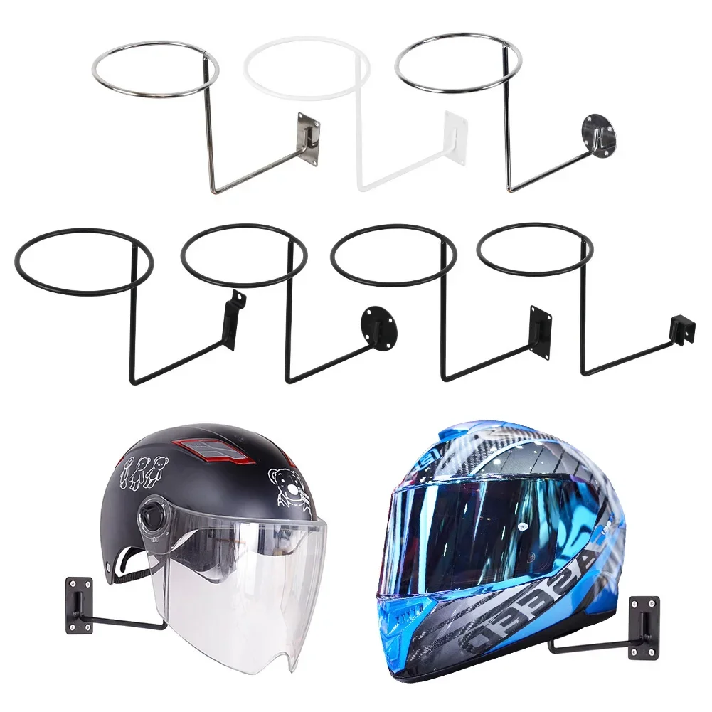 

Steel Motorcycle Accessories Helmet Holder Hanger Rack Wall Mounted Hook for Coats Hats Caps Helmet Rack Black