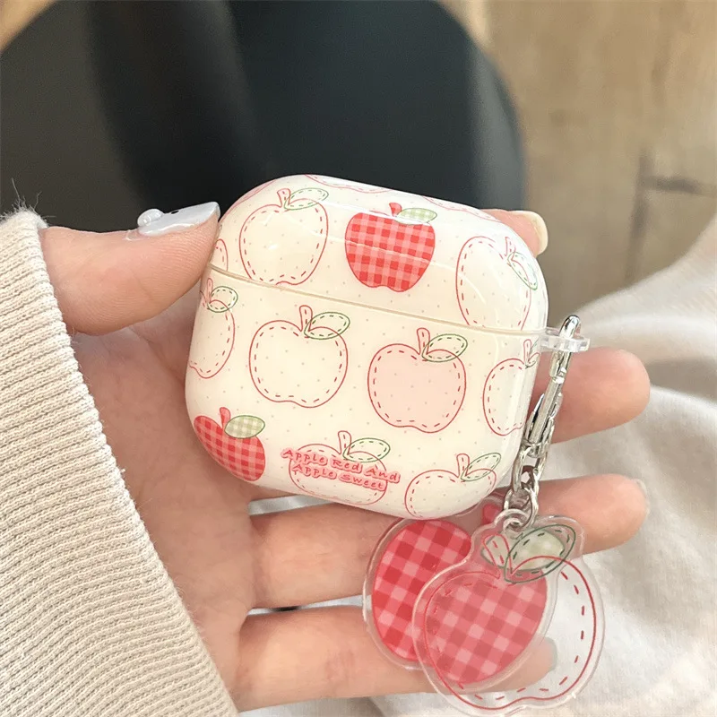 

Cute Red for apple Earphone Cover For Airpods Pro 3 2 4 Case with Charm Silicone Headset Cases For Airpod 4 Headphone Funda