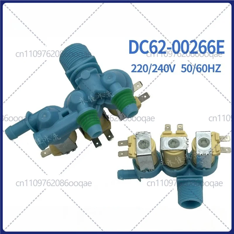 Válvula de Entrada de Água para Máquina de Lavar Samsung DC62-00266E, Válvula Solenoide de 3 Vias AC220-240V, Peça de Reposição para Lavadora