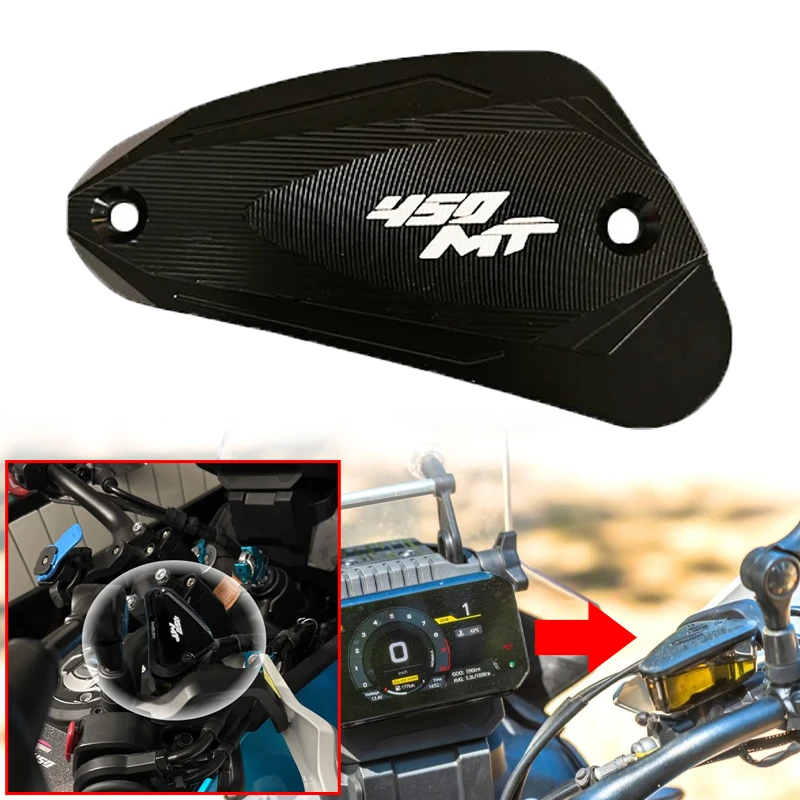 

CNC Motorcycle Aluminum Front Brake Fluid Reservoir Oil Tank Cover Cap Fit For CFMOTO CFMT450 450MT 450 MT 2024 2025 Accessories