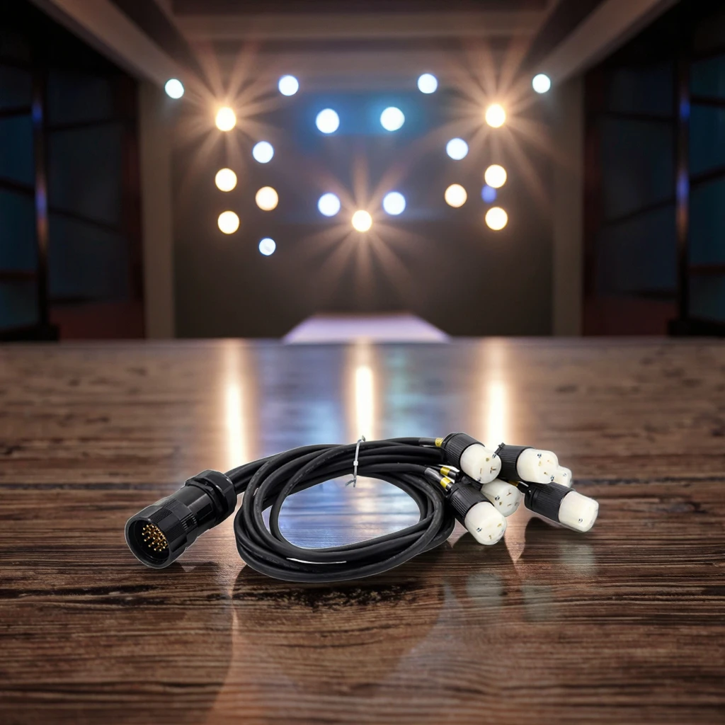 1 متر Socapex Edison 3 Break-out 19-PIN 2.5mm2 LED Spotlights IP65 تقييمًا لاستخدام الحديقة