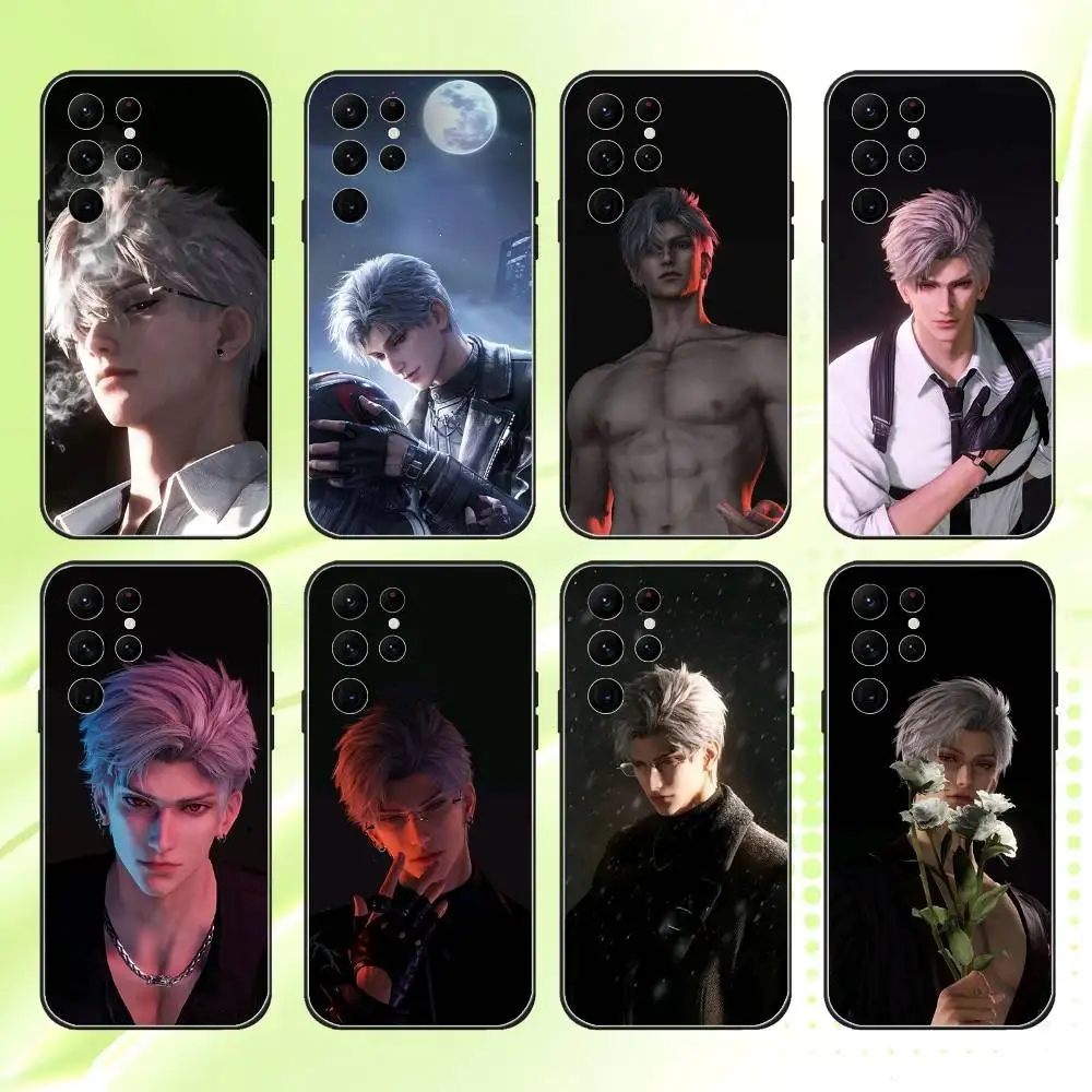

Love And Deepspace Sylus Phone Case For Samsung S 25,24,23,22,30,21,10,9,Ultra,Plus,Lite,FE,4,5G Black Soft Case