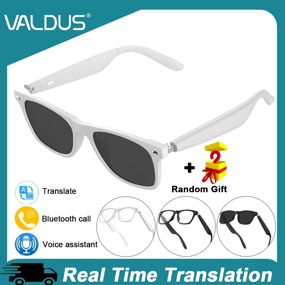 

VALDUS A01 умные очки перевод в реальном времени сенсорное управление музыкальный вызов голосовой помощник 2025 Bluetooth очки Ai для мужчин и женщин