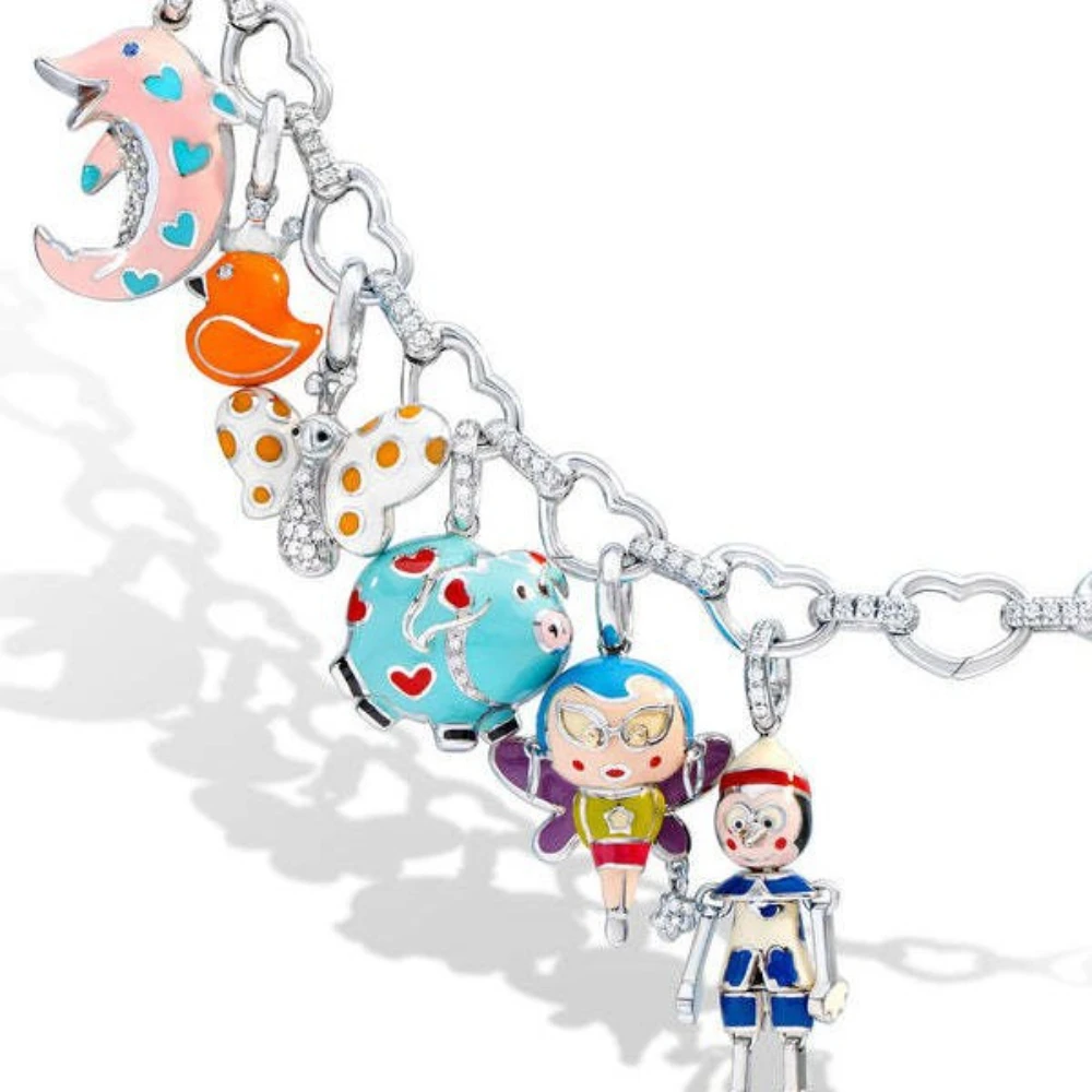 Buntes tropfendes Öl im Ozean-Stil, kleiner Fisch, Meeresschildkröte, Seepferdchen, DIY-Schmetterling, niedlicher Charm-Anhänger – Detail 5