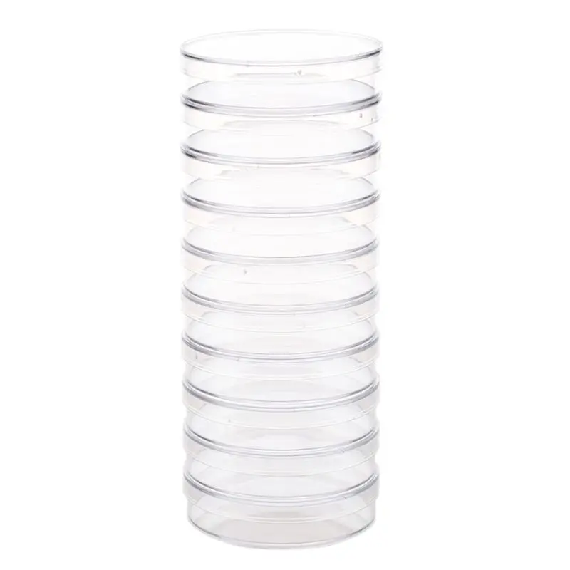 50Pcs Sterile Petri Dishes W/Lids For Lab Plate Bacterial Yeast 55Mm X 15Mm