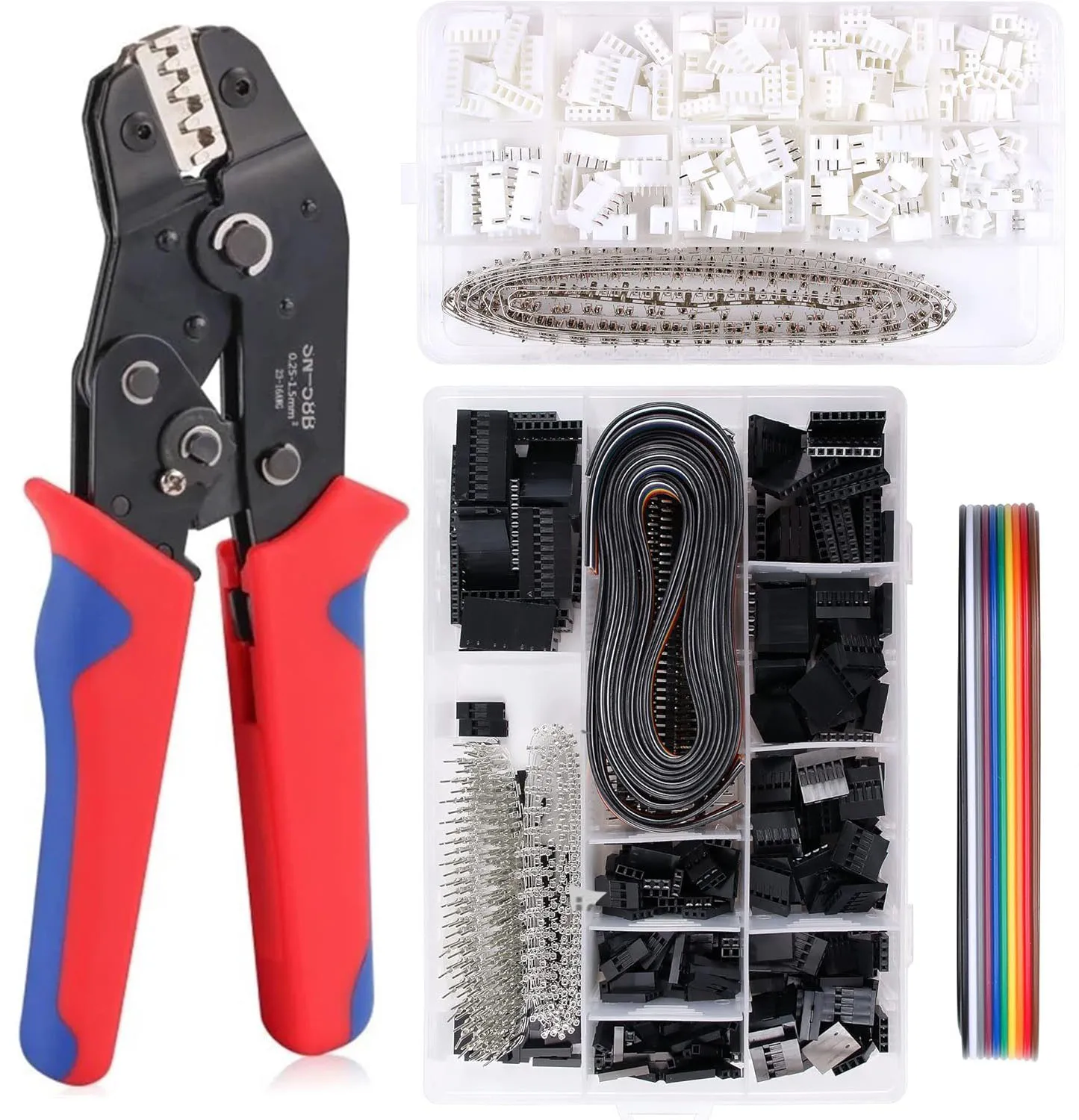 460/1550PCS Micro JST-XH Dupont Wire Connector Kit 2.54mm 2/3/4/5/6Pin Male/Female Pin Header Cable Jumper Housing Adapter