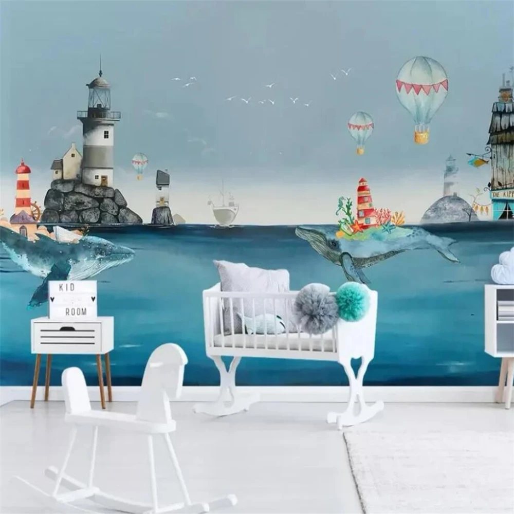 Custom photo Nordic creative Mediterranean ocean wallpaper for children's room wall stickers wall papers home decor decoration
