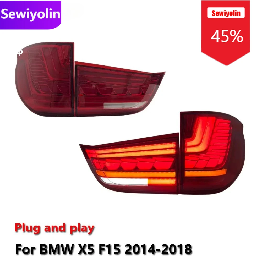 

Car DRL Accessories Auto Tail Light led For BMW X5 F15 2014-2018 DRL Fog Brake Lamp Assembly Tuning Lights Plug And Play