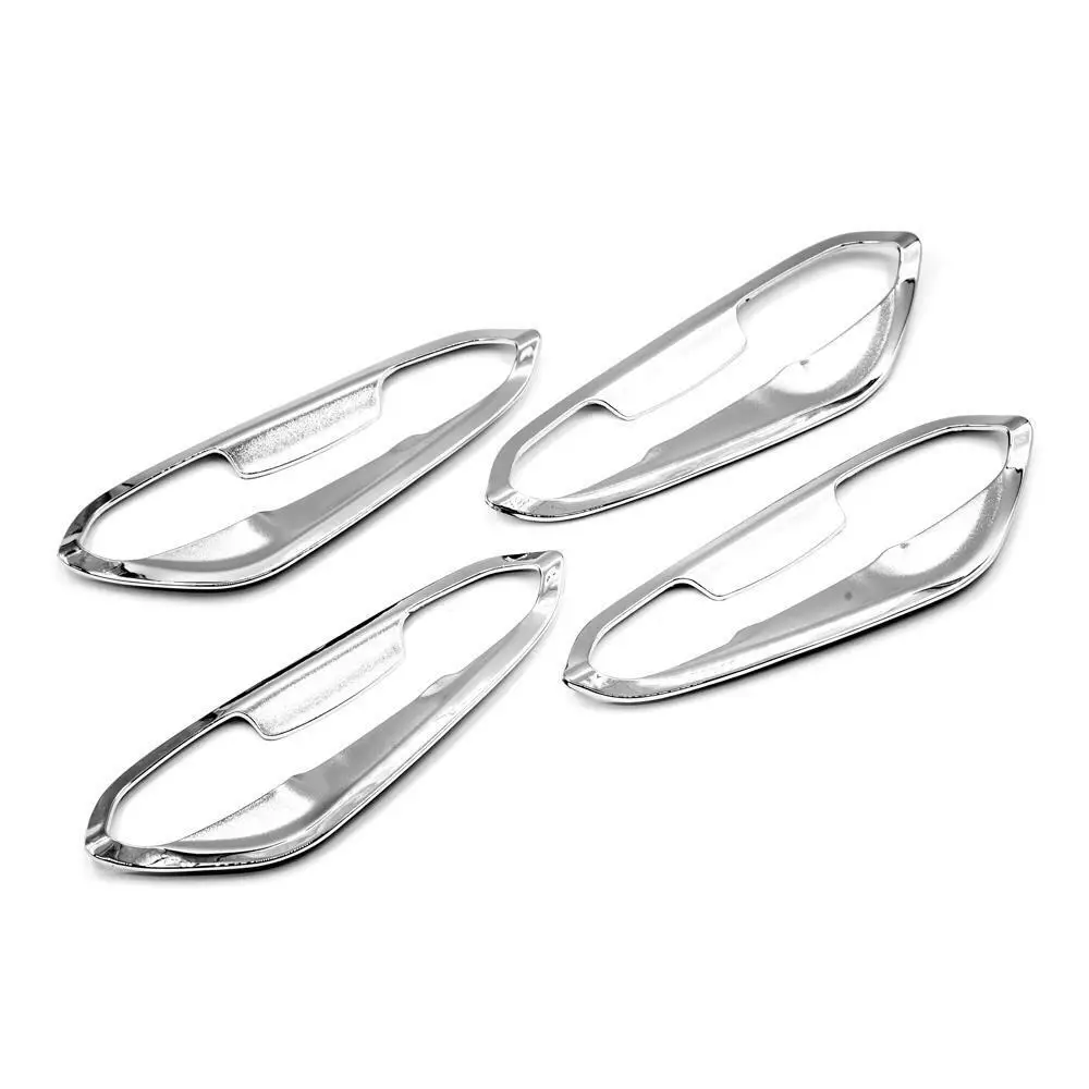 2013-2019 Ford Fusion Chrome 4 Door Handle + Handle Bowl Lid with O Keyhole -